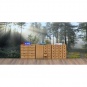 Schrank mit 10 Massivholzkästen,  98 cm hoch, 100x40 cm (B/T), 